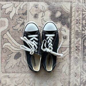 Women’s Kids Black and White Converse Sneakers